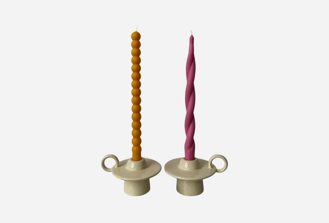 

Набор декоративных свечей ФЛЕР, Мультиколор, Желтый, малиновый 2 шт