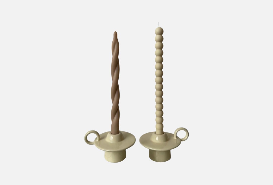 

Набор декоративных свечей ФЛЕР, Мультиколор, Кофейный, белый 2 шт