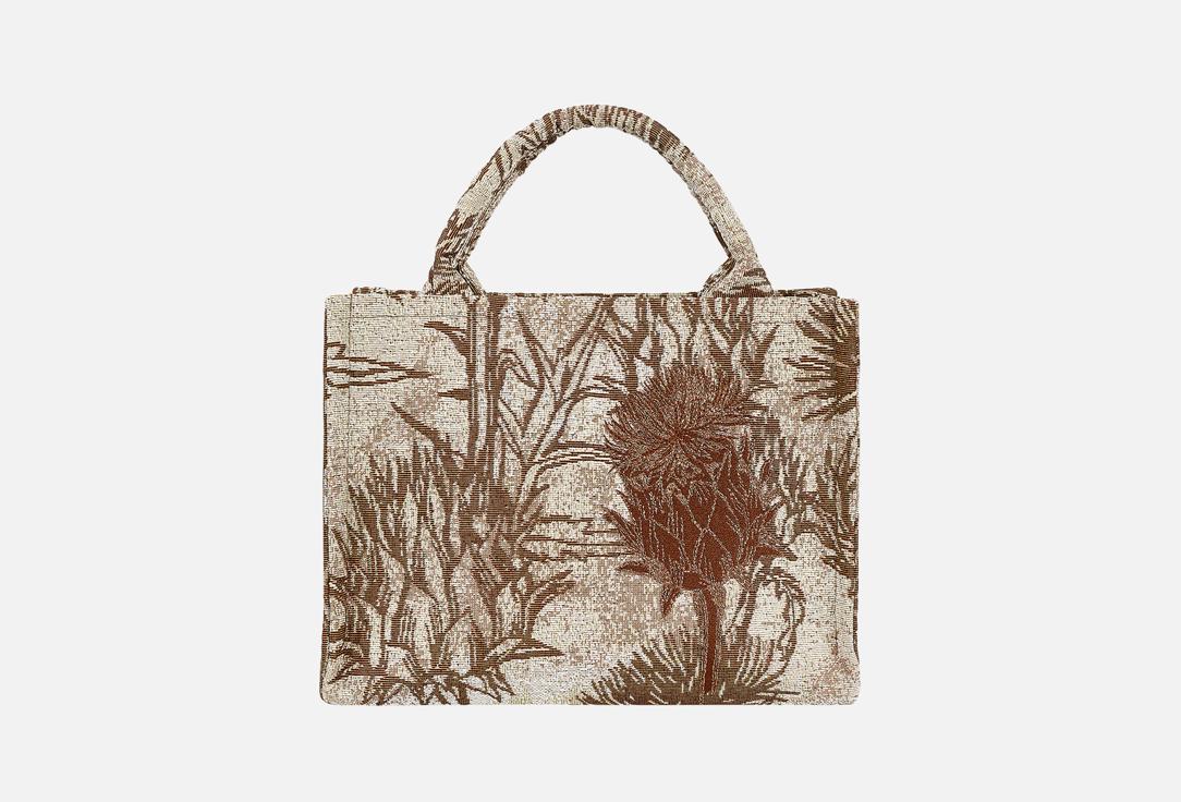 Изображение товара Сумка-тоут из жаккарда Pepfer Чертополох с вышивкой и регулируемым ремнем