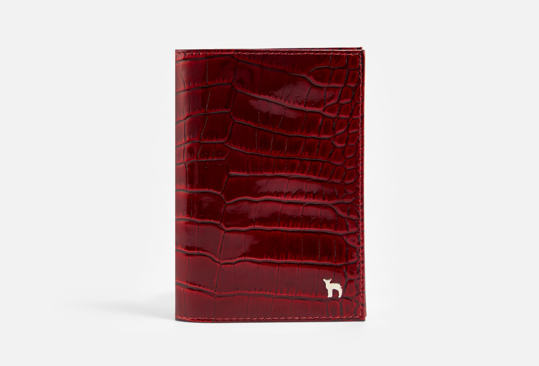 

Обложка для паспорта MUMI, Красный, Данди, вишневый крокодил 1 шт