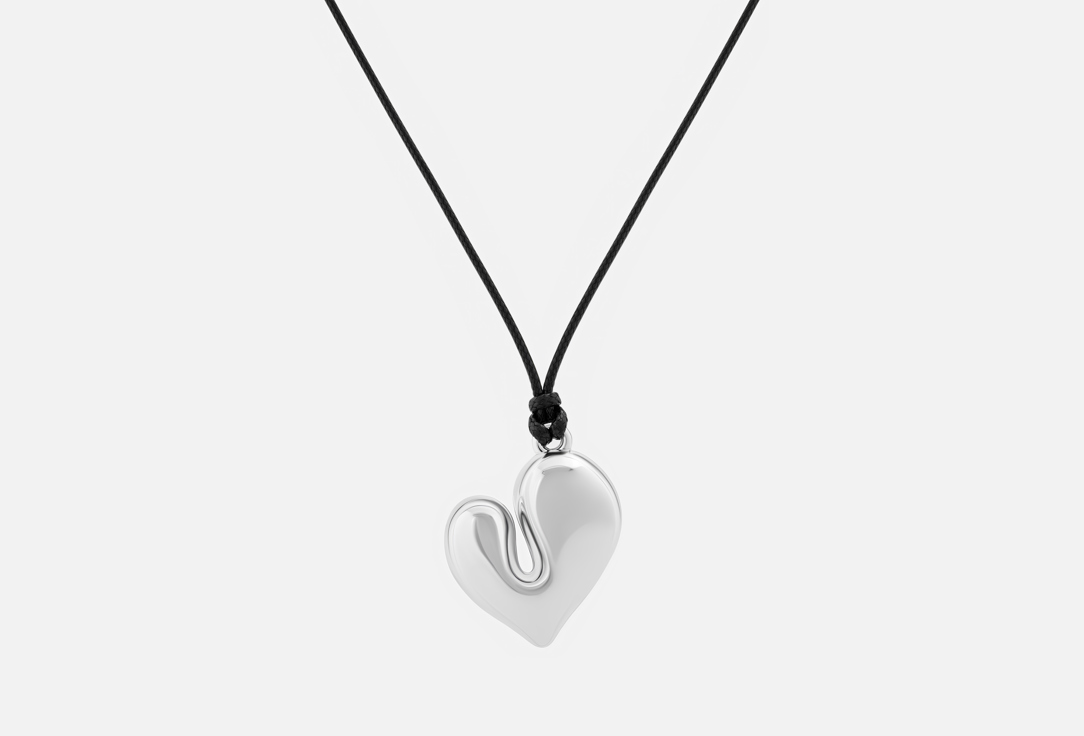 Изображение товара Женское колье с подвеской сердца из пластика и текстиля PABUR HEART SL