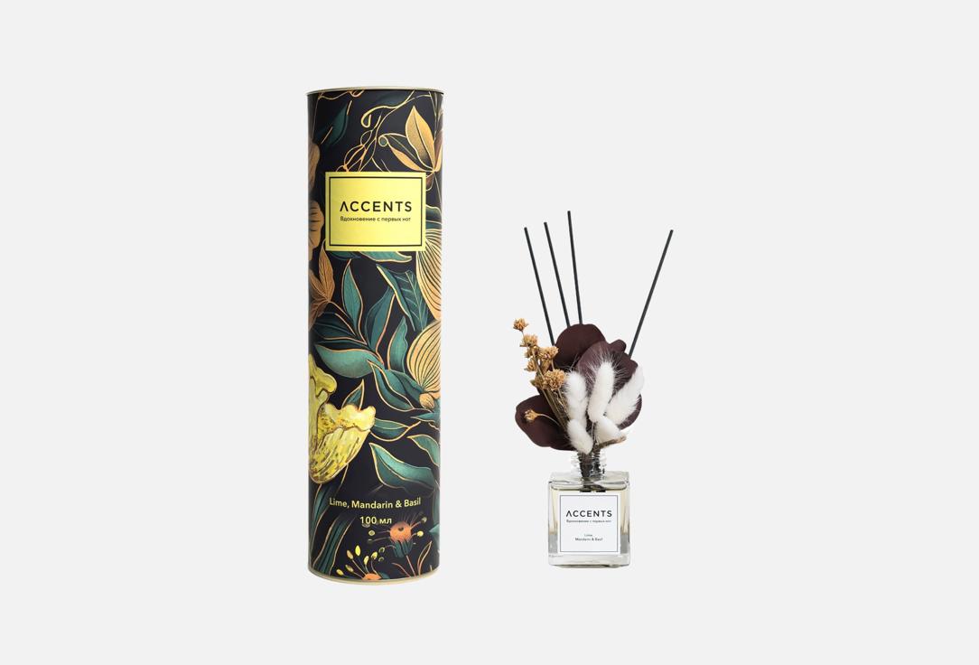 

Аромадиффузор с сухоцветами ACCENTS, Lime, Mandarin & Basil 100 мл