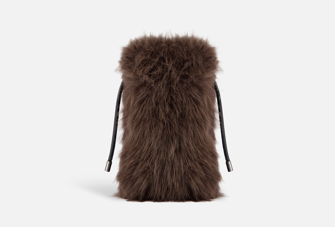 Изображение товара Сумка-чехол Only Me темно-коричневая для женщин из эко-меха и полиэстера