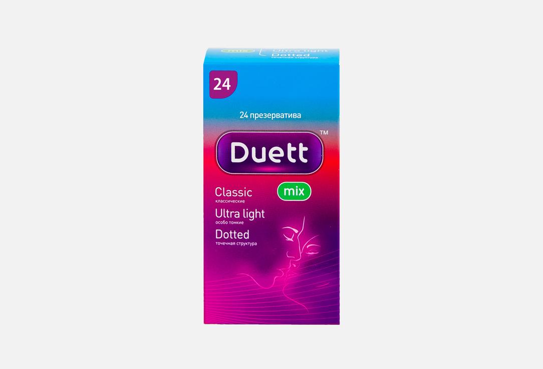 Изображение товара Набор презервативов Duett Mix 24 шт ультратонкие с точками и классические
