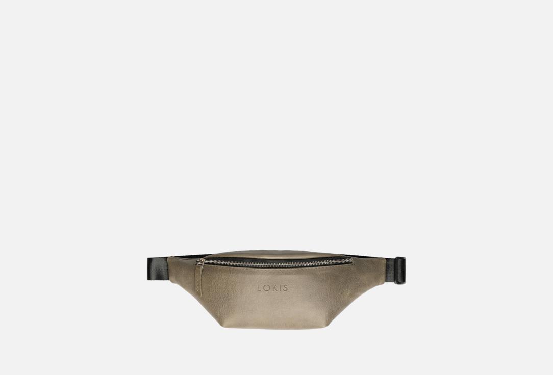 Изображение товара Кожаная поясная сумка LOKIS оливковая для мужчин и женщин