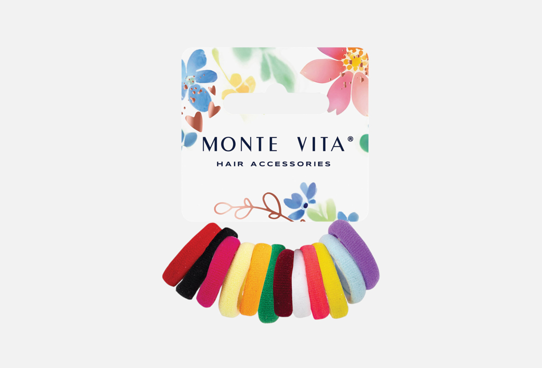 

Резинки для волос MONTE VITA, Мультиколор, Яркие цвета 12 шт