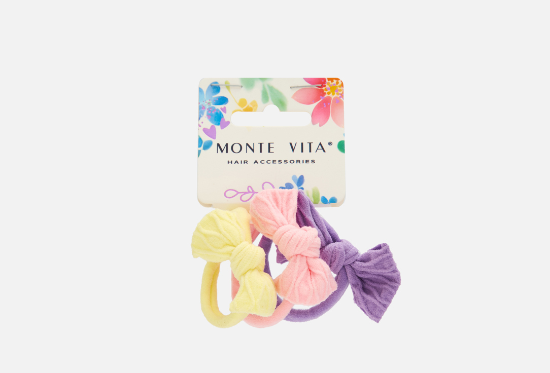 

Резинки MONTE VITA, Мультиколор, Бантики мягкие 3 шт