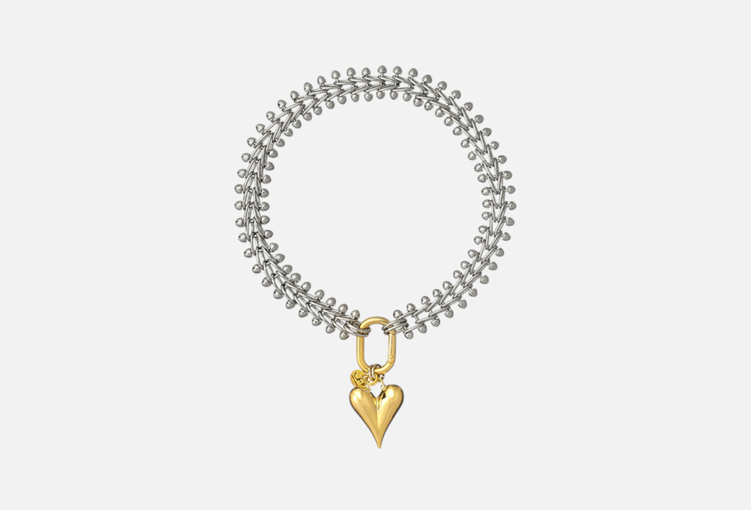 Изображение товара Массивное колье SAFINA CONCEPT Daring Gl с сердцем 38 см позолота серебрение