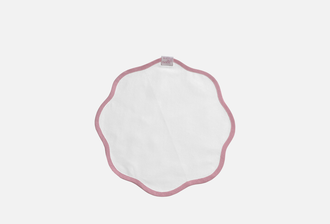 Изображение товара Салфетка сервировочная wanna stay home Волна М, молочный с пудрой, d30 см