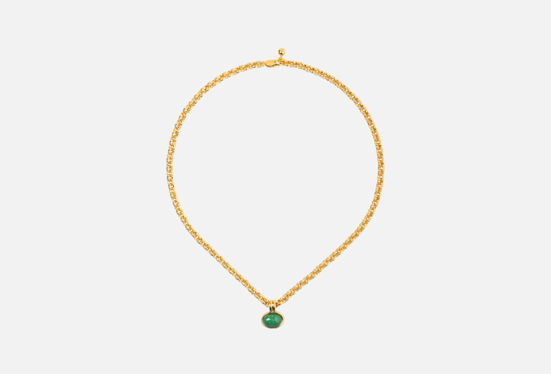 Изображение товара Цепочка с кулоном Attribute Shop из зеленого авантюрина