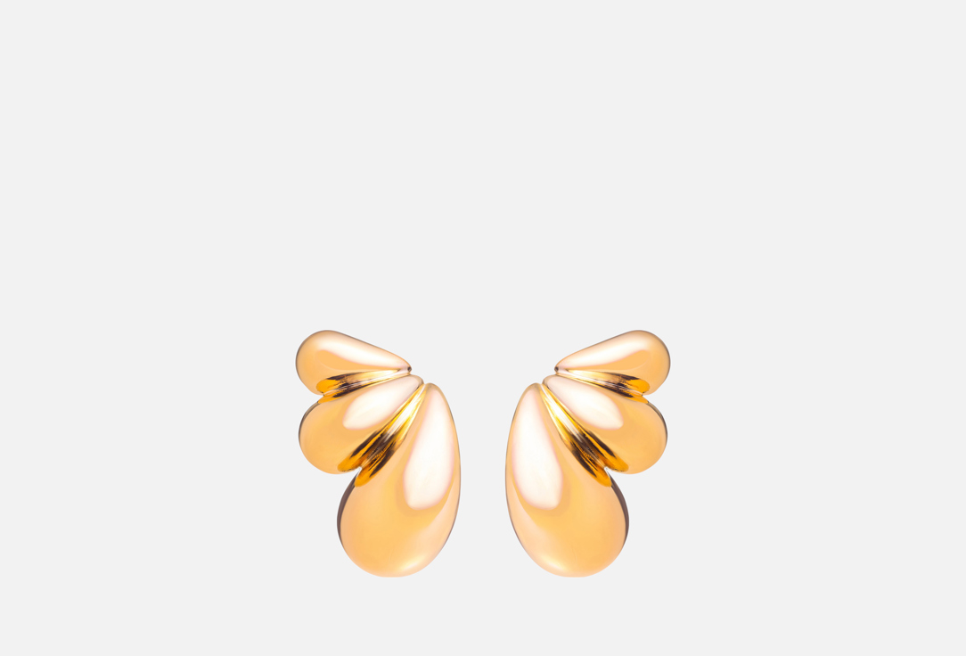 Изображение товара Элегантные серьги тройные капли из ювелирного сплава с родиевым покрытием