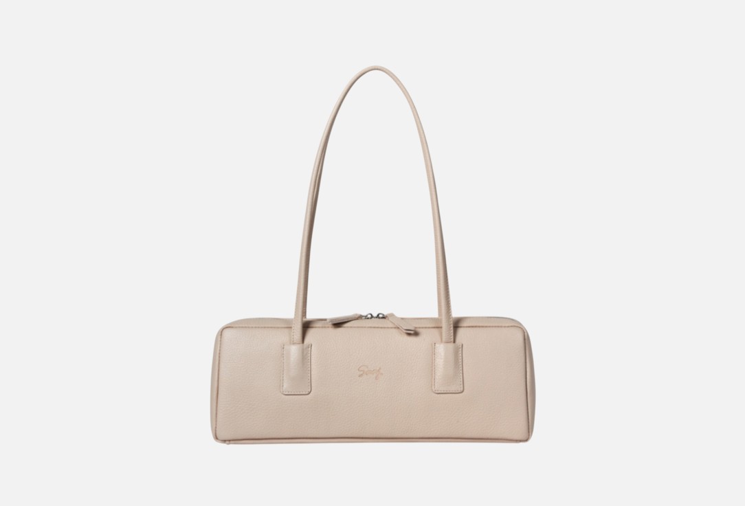 Кожаная сумка-такса SAAJ Молочная