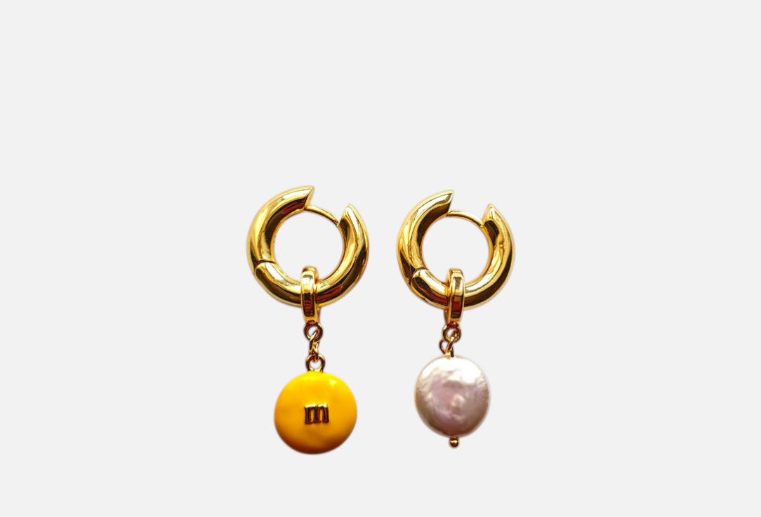 

Серьги OH!CHERRIES, M&M YELLOW+PEARL gold 2 шт