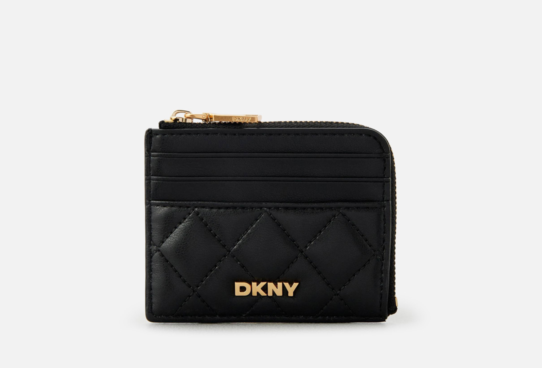 Изображение товара Кожаный картхолдер DKNY TRINA черный для женщин натуральная кожа
