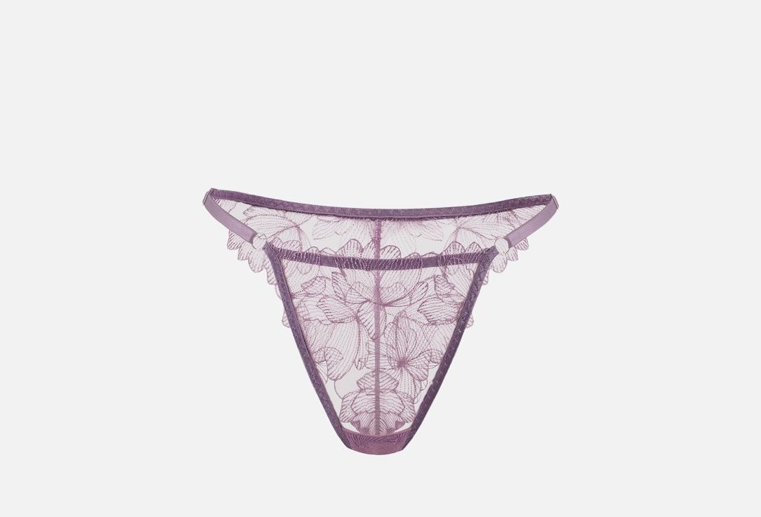 Изображение товара Трусы стринги Fluxxwave Orchidée Sombre с кружевом, регулируемые, фиолетовые