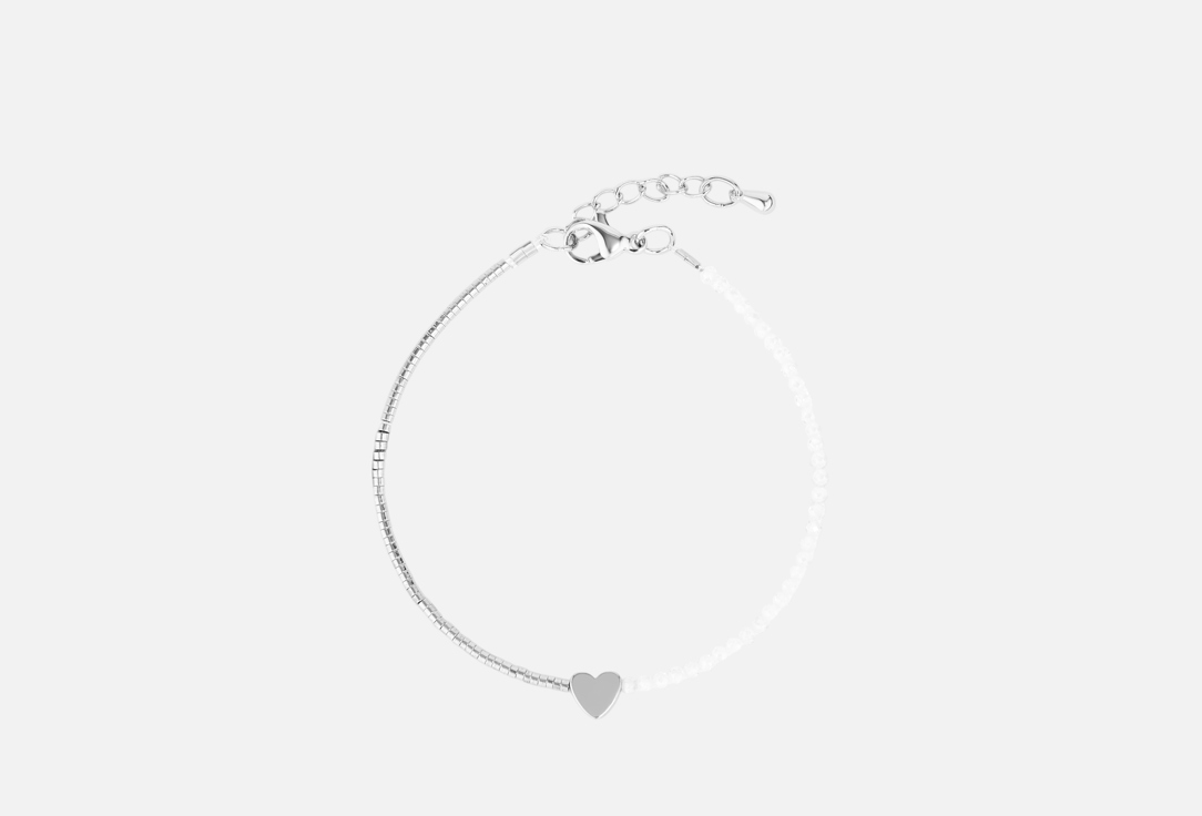 

Браслет 8 OTTENKOV, Из гематита с белыми цирконами 1 шт