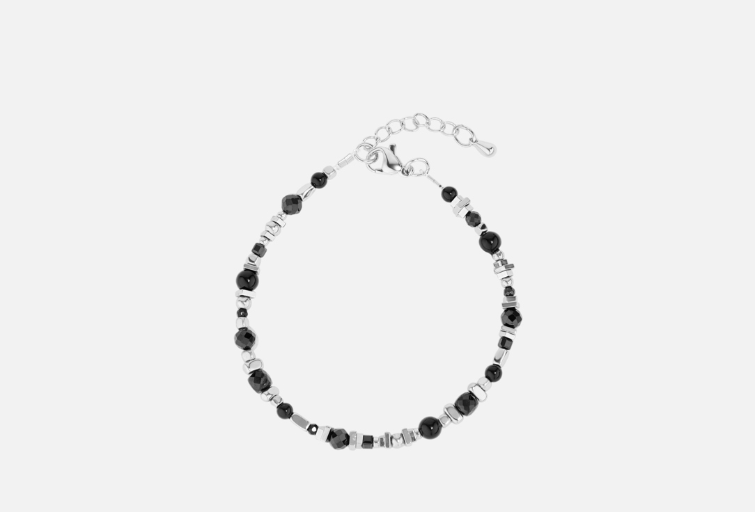 

Браслет 8 OTTENKOV, Из натурального агата и шпинели с гематитом 1 шт