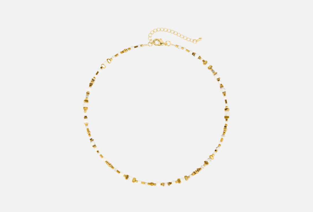 

Чокер 8 OTTENKOV, Колье-чокер из натурального говлита с гематитом 1 шт