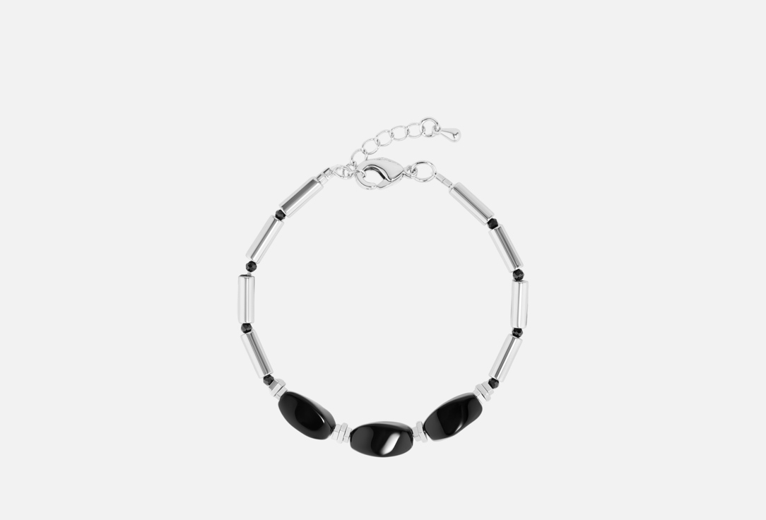 

Браслеты 8 OTTENKOV, Браслет из гематита с натуральным агатом 1 шт