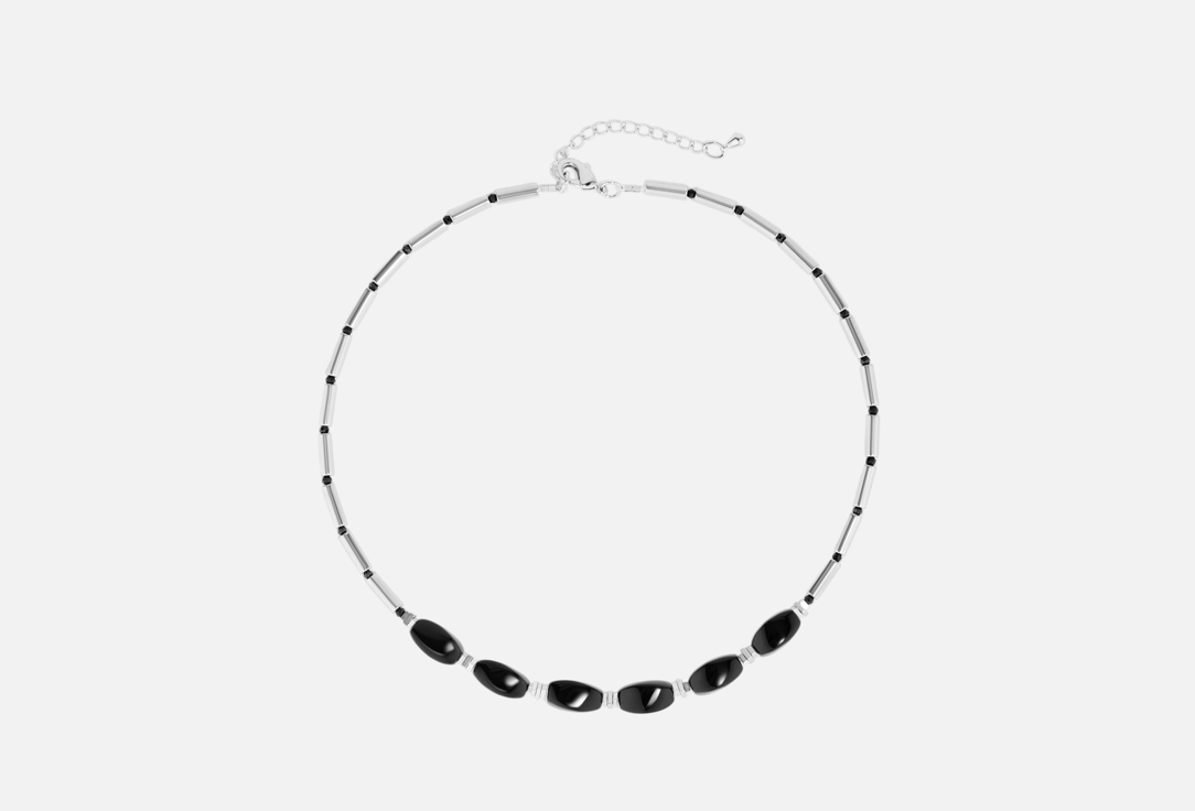 

Колье 8 OTTENKOV, Из гематита с агатом 1 шт