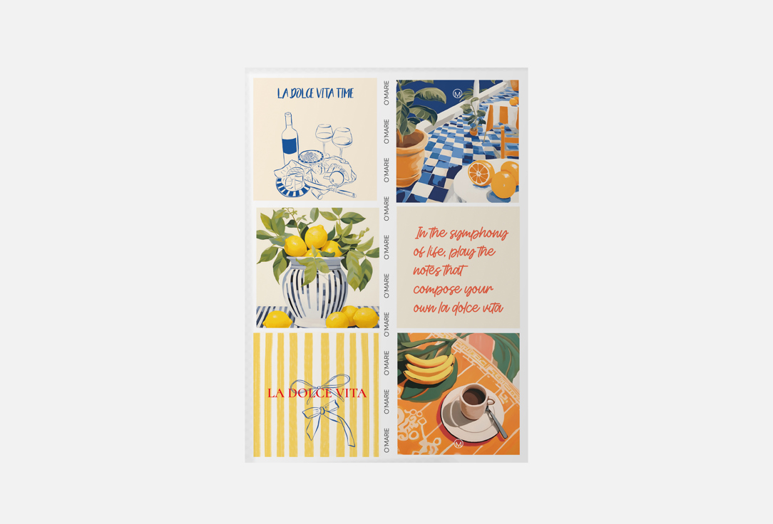 Изображение товара Стикерпак OMARIE Dolce Vita A5 стильные наклейки для канцелярии