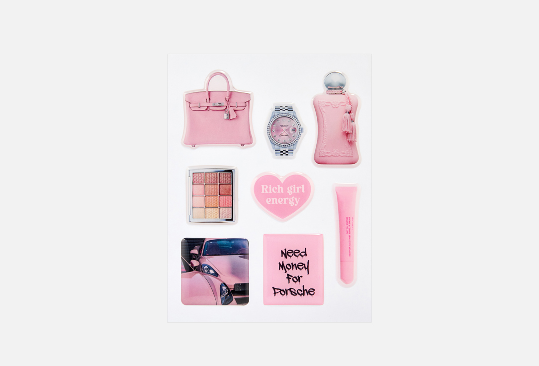 

Наклейки PABUR, Розовый, PINK 8 шт