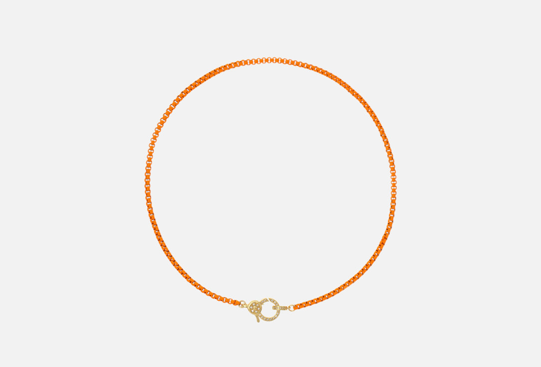 Изображение товара Яркое оранжевое колье Ronda со стразами 40 см для женщин