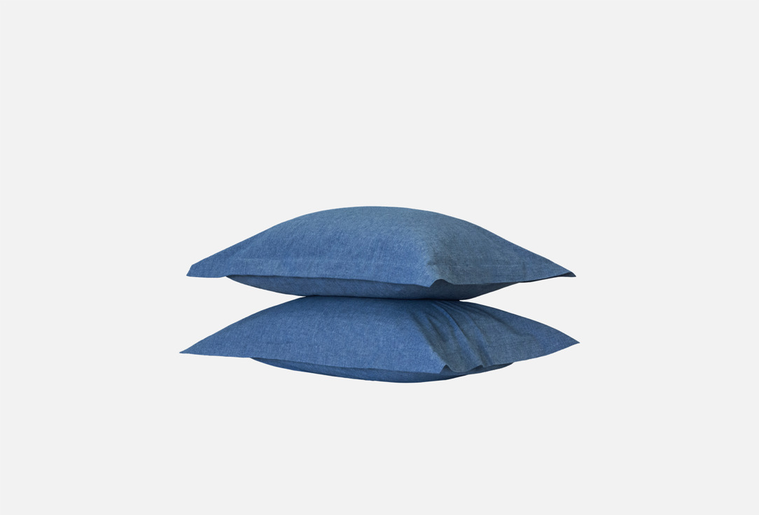 Изображение товара Комплект оксфордских наволочек VERETIĒ denim 70х70 из натурального хлопка