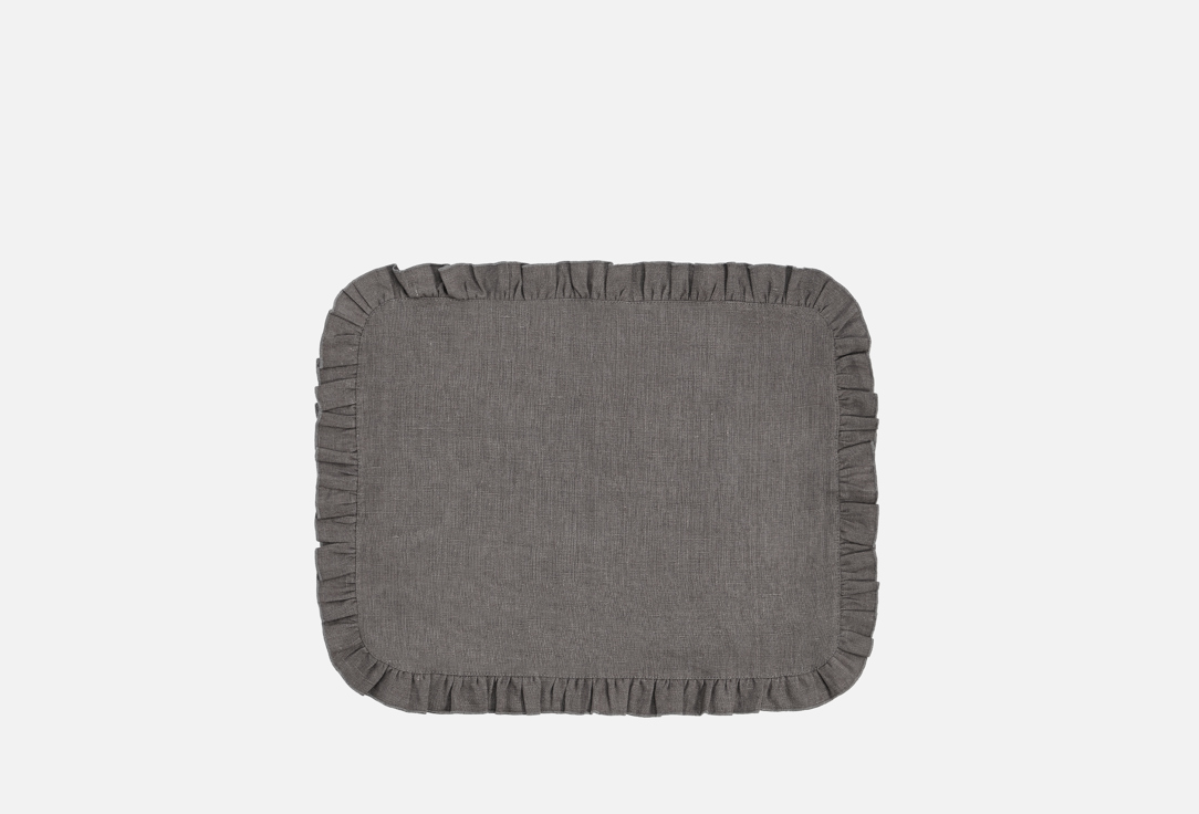 

салфетка льняная LENJULEN, Серый, С рюшами, grey, 40x50 см 1 шт