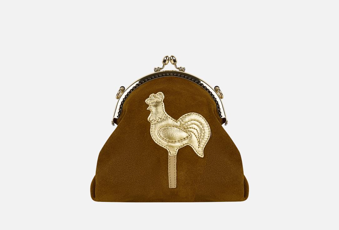 

Замшевый клатч PEPFER, Принт, Петушок на палочке