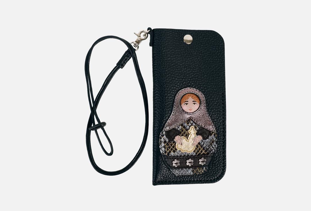 

кожаный футляр для очков PEPFER, Черный, Матрешка