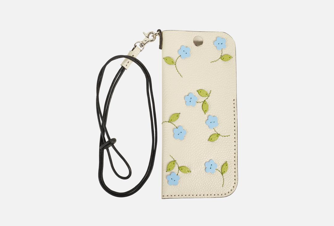 Изображение товара Кожаный футляр для очков Pepfer с цветочной аппликацией натуральная кожа