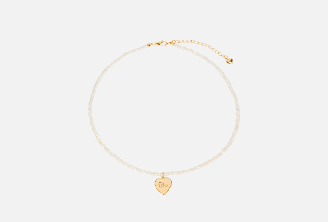 Изображение товара Чокер из жемчуга майорка с подвеской-сердцем и регулируемой длиной