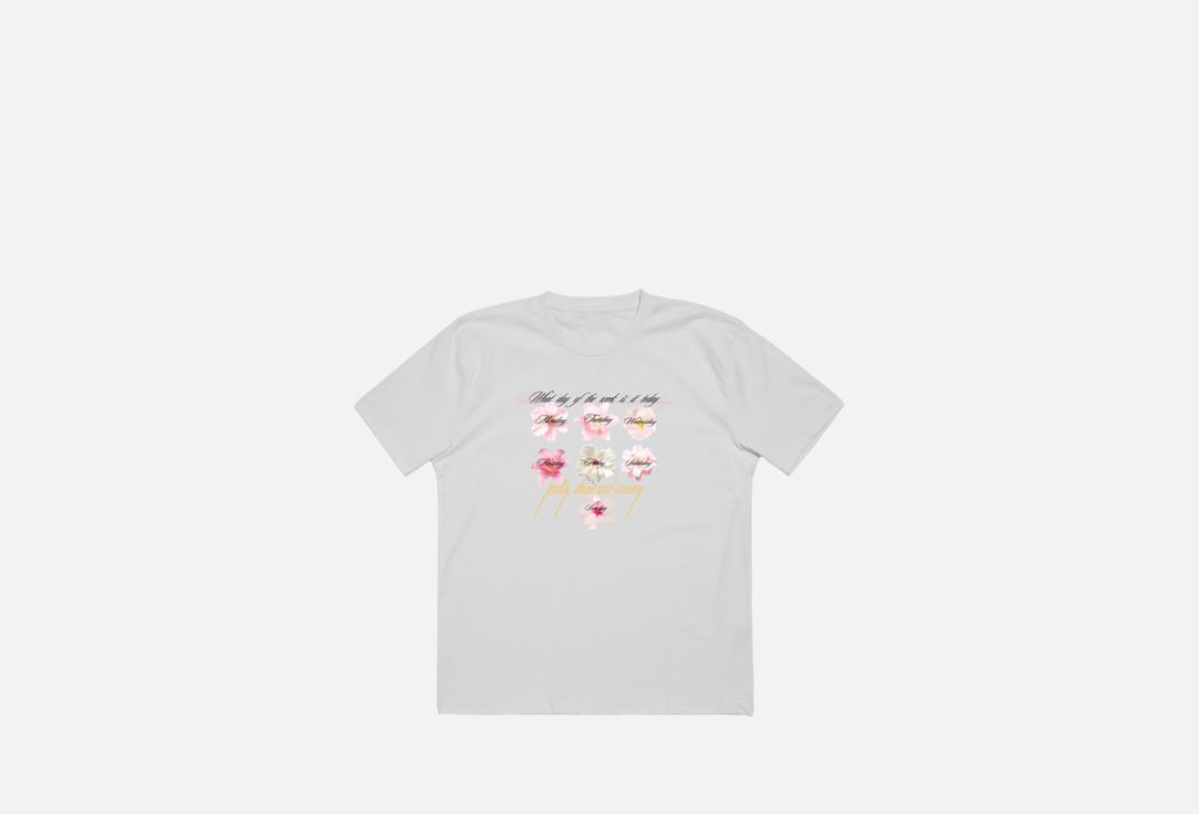 Изображение товара Белая оверсайз футболка Pepl с принтом и надписью y2k casual винтаж