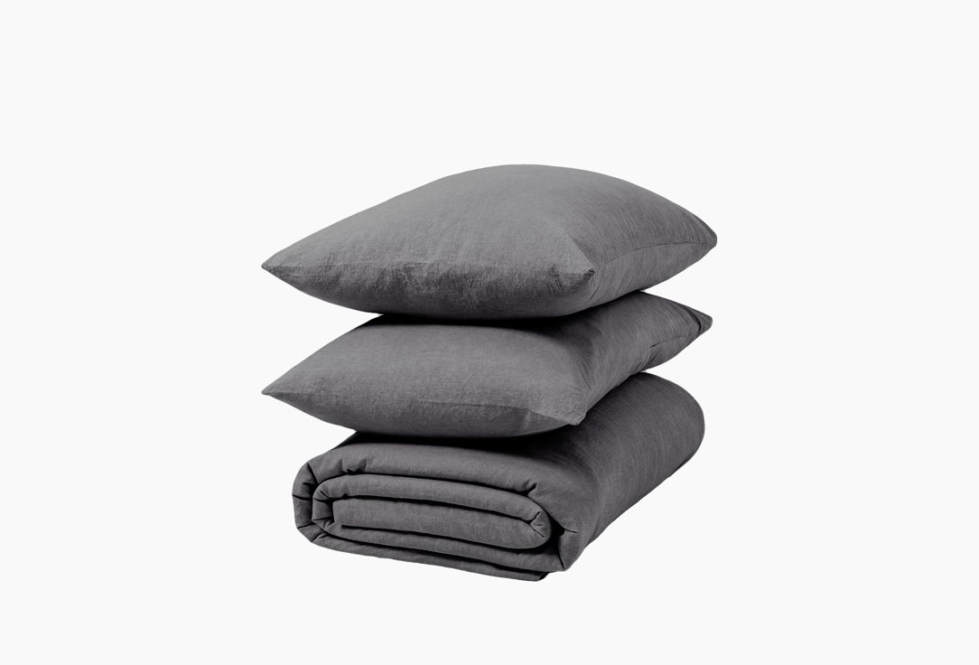 Изображение товара Комплект постельного белья VERETIĒ monsoon, темно-серый, евро