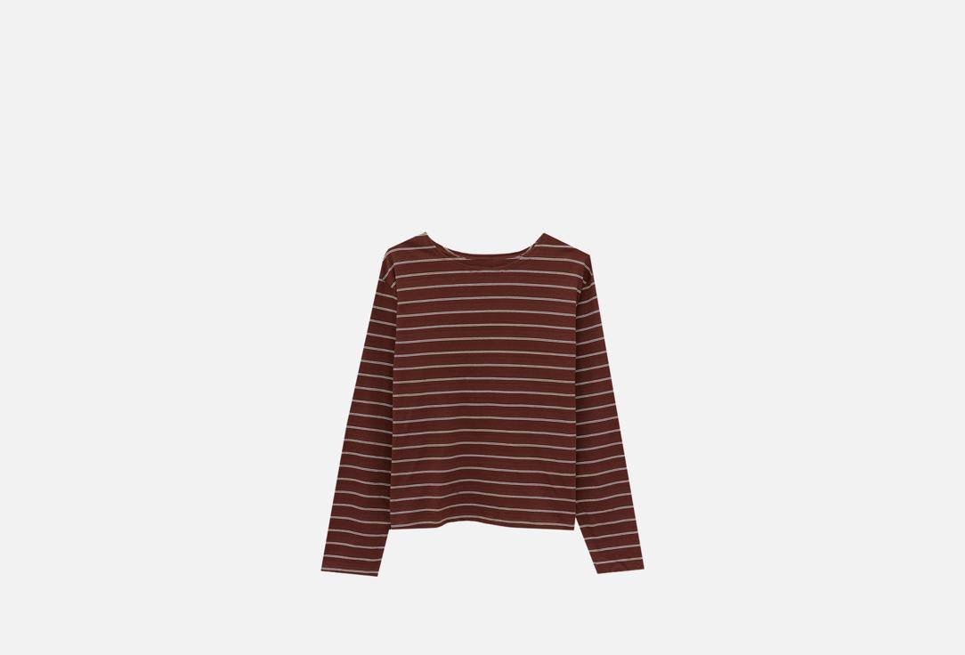 Изображение товара Лонгслив Mark Formelle коричневый в полоску