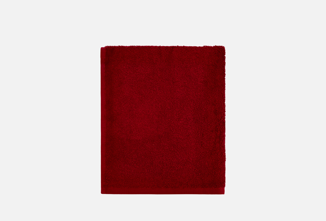 Банное полотенце махровое BIO-TEXTILES Ринг, бордовое, 50х90 см 50х90 мл