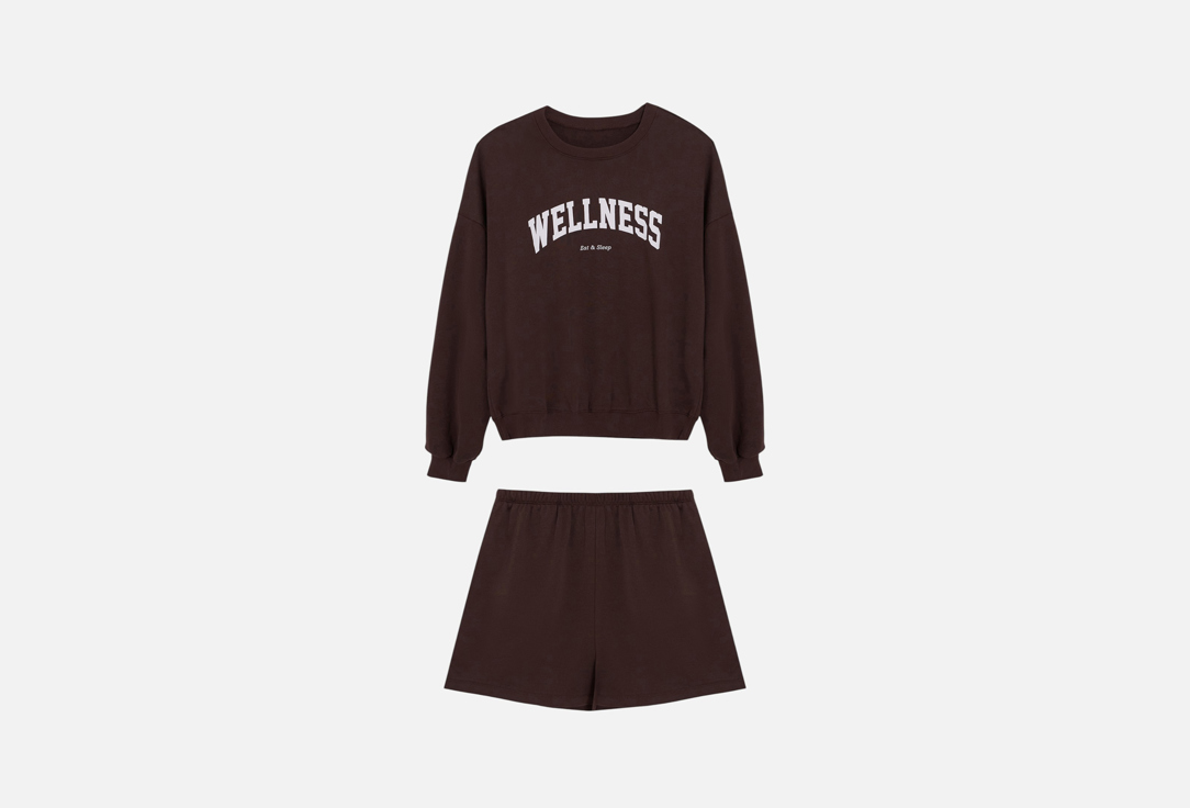 Изображение товара Женская пижама с шортами Mark Formelle стиль оверсайз хлопок демисезон