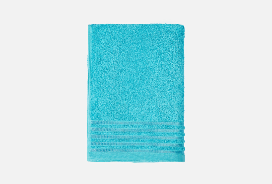 Банное полотенце махровое BIO-TEXTILES Ринг с бордюром, синее, 70х140 70х140 мл