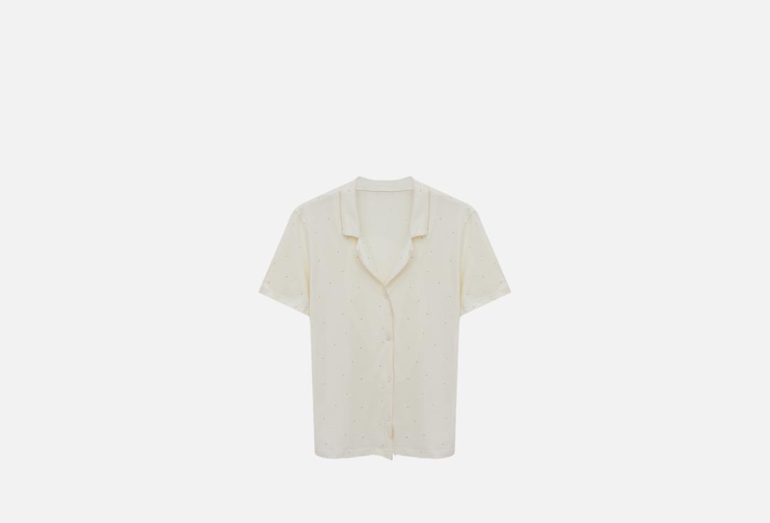 Пижама с шортами MARK FORMELLE Бежевая в горошек XS мл