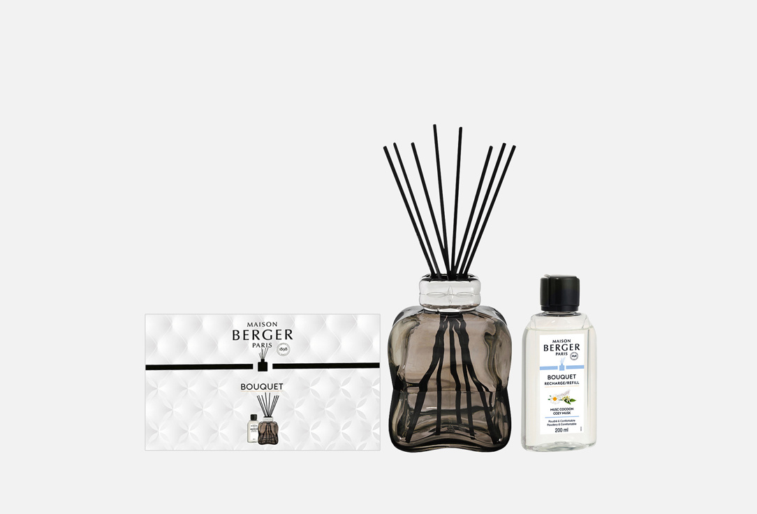 Изображение товара Набор из аромадиффузора и аромата для дома Maison Berger Paris brown cosy bouquet & cozy musk