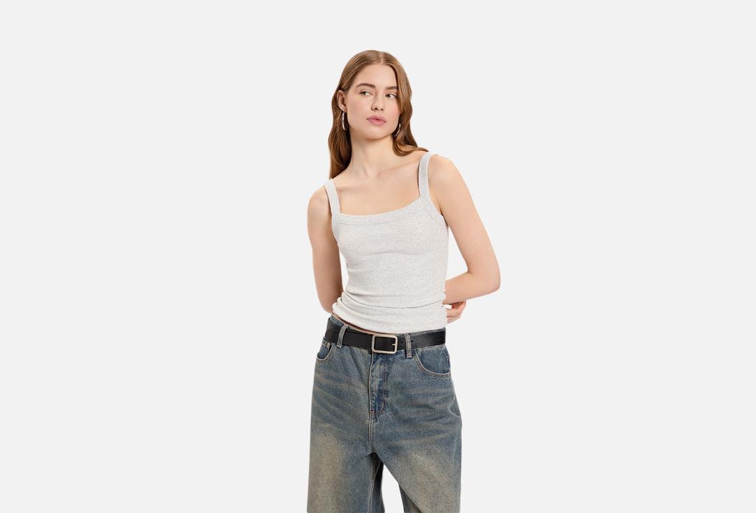 Изображение товара Базовая хлопковая майка для женщин от Mark Formelle серого цвета