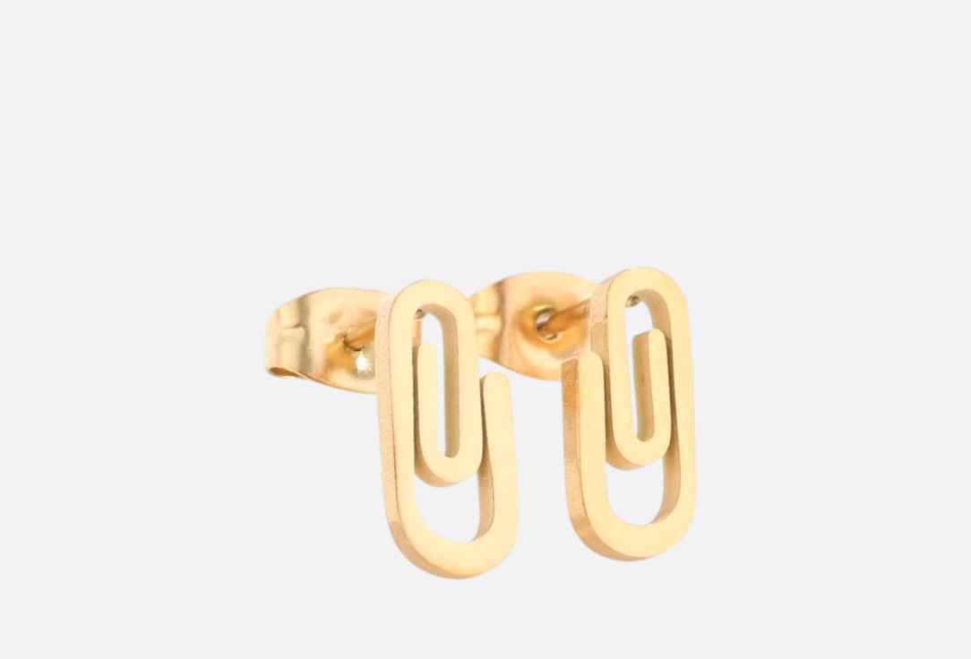 Изображение товара Стильные женские серьги в форме скрепок из ювелирного сплава