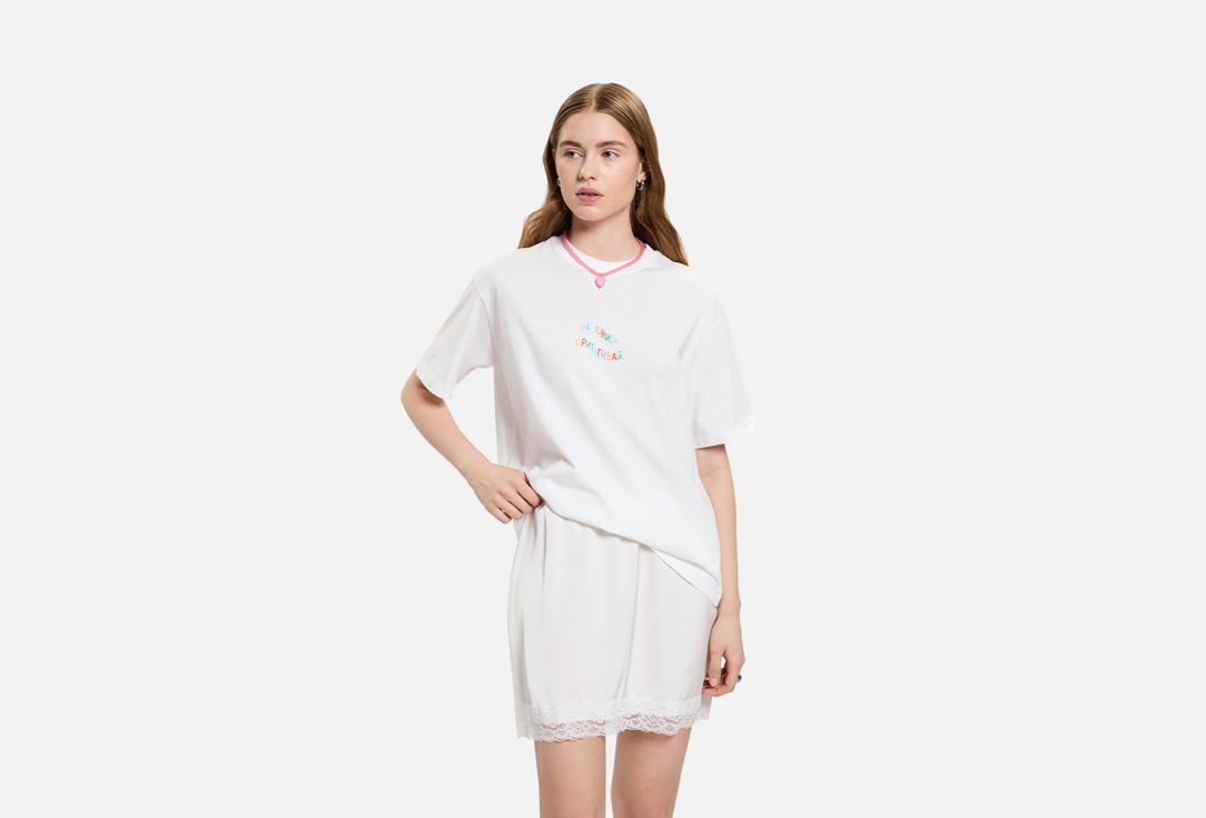 Изображение товара Футболка Mark Formelle Не гонись хлопок оверсайз демисезон