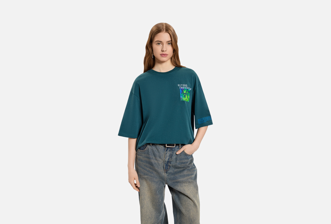 Изображение товара Футболка Mark Formelle Beyond the screen для женщин хлопок oversize белая летняя