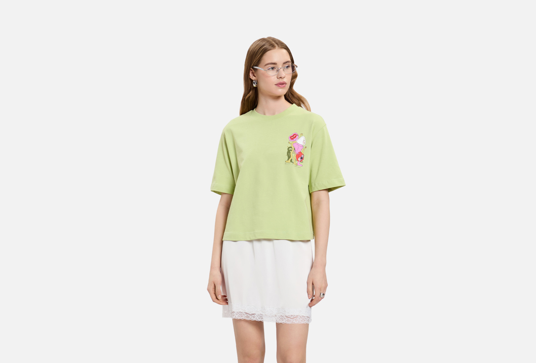 Изображение товара Женская футболка Mark Formelle оверсайз с принтом хлопок