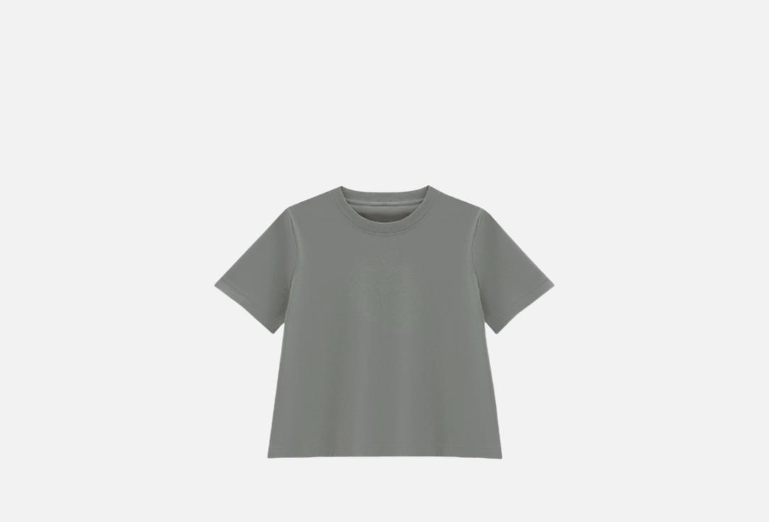 Изображение товара Футболка женская Mark Formelle серого цвета oversize хлопок демисезон