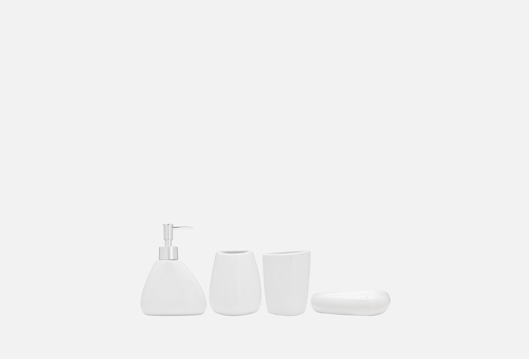 

Набор аксессуаров для ванной комнаты и туалета DENEZO, Белый, Serenity 1 шт