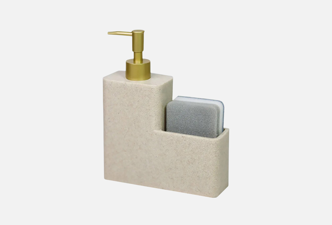 

Дозатор для моющего средства и мыла DENEZO, Бежевый, Smooth, бежевый, 16,3х5,5х19 см 1 шт