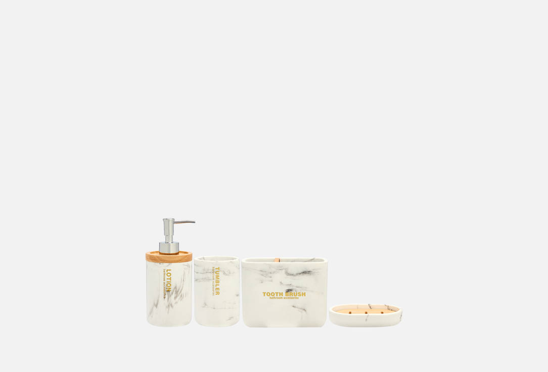 Изображение товара Набор аксессуаров для ванной комнаты и туалета DENEZO Diana